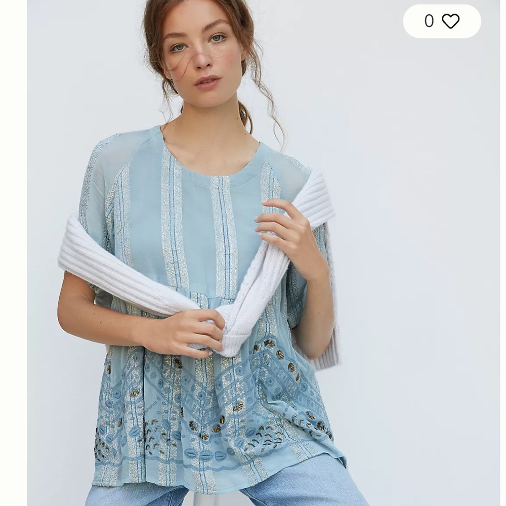 Raga Grace Bay Blue Sky Keyhole back Tunic S